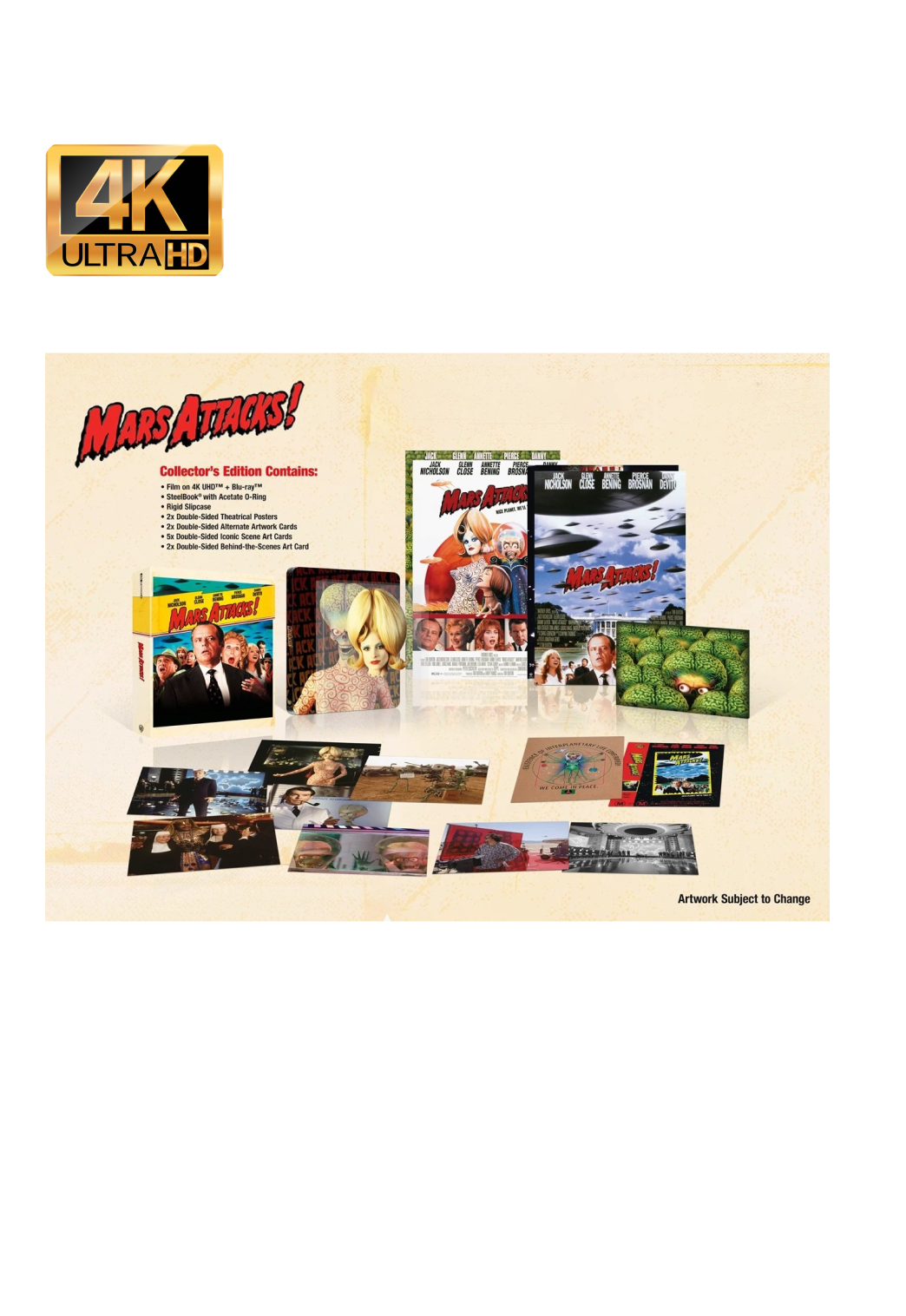 Mars Attacks Limited Collectors Edition 4K Ultra HD + Blu-Ray