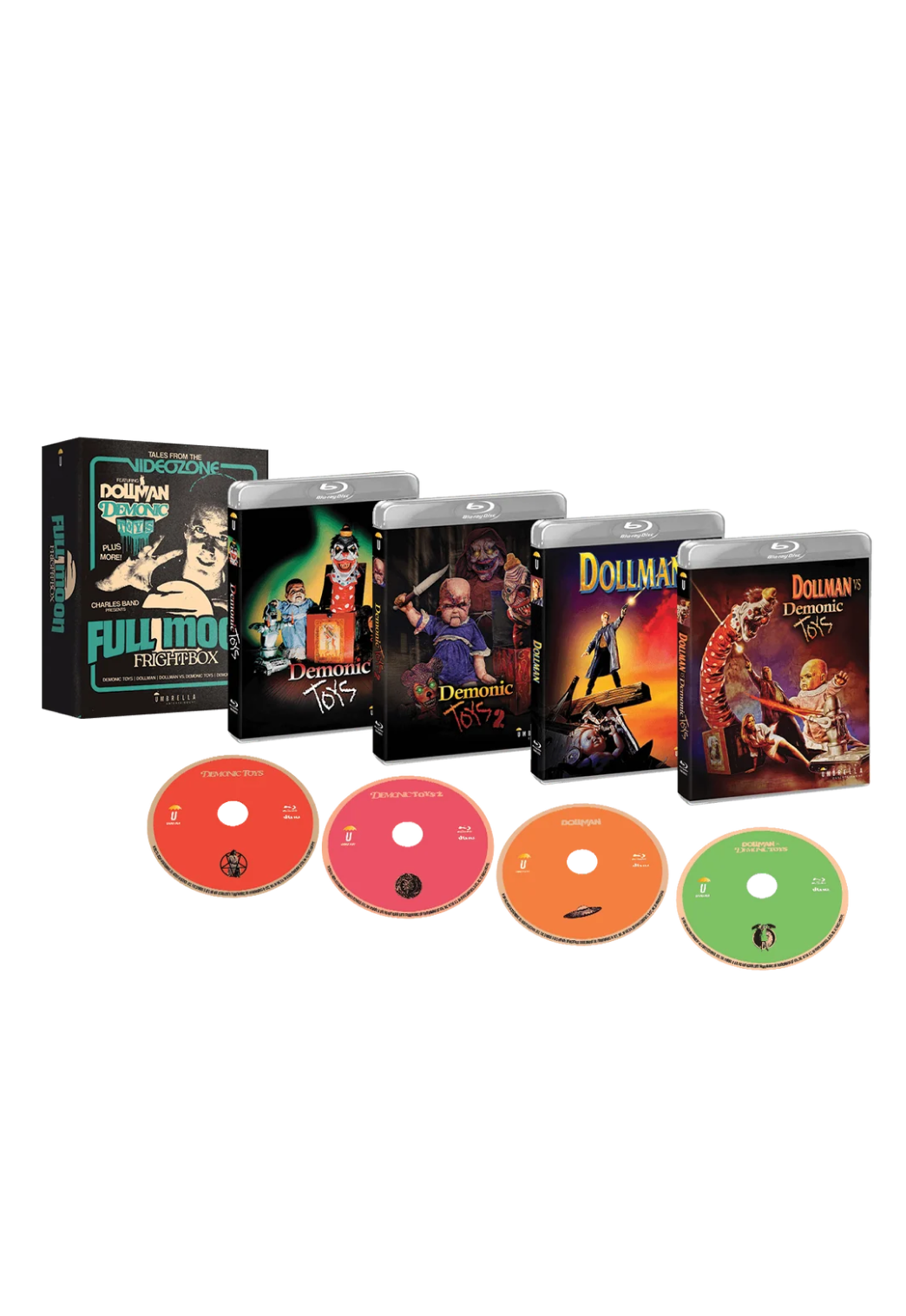 Full Moon Fright Box: Volume 1 – Dollman / Demonic Toys / Dollman vs. Demonic Toys / Demonic Toys 2 (Blu-ray)