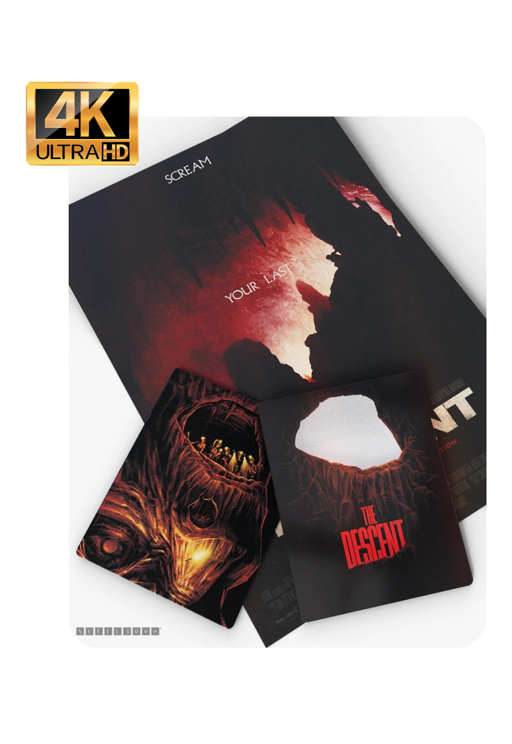 The Descent (4K Ultra HD + Blu-Ray Disc + Bonus Disc + Poster - SteelBook)