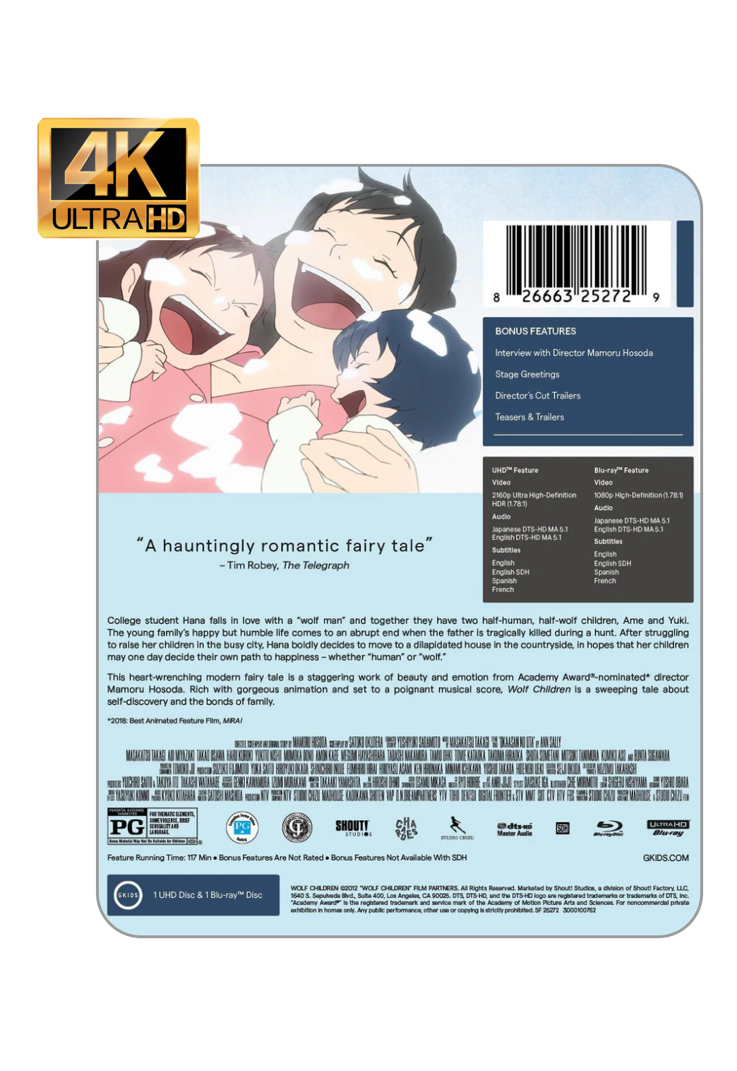 Wolf Children - Limited Edition Steelbook [UHD]