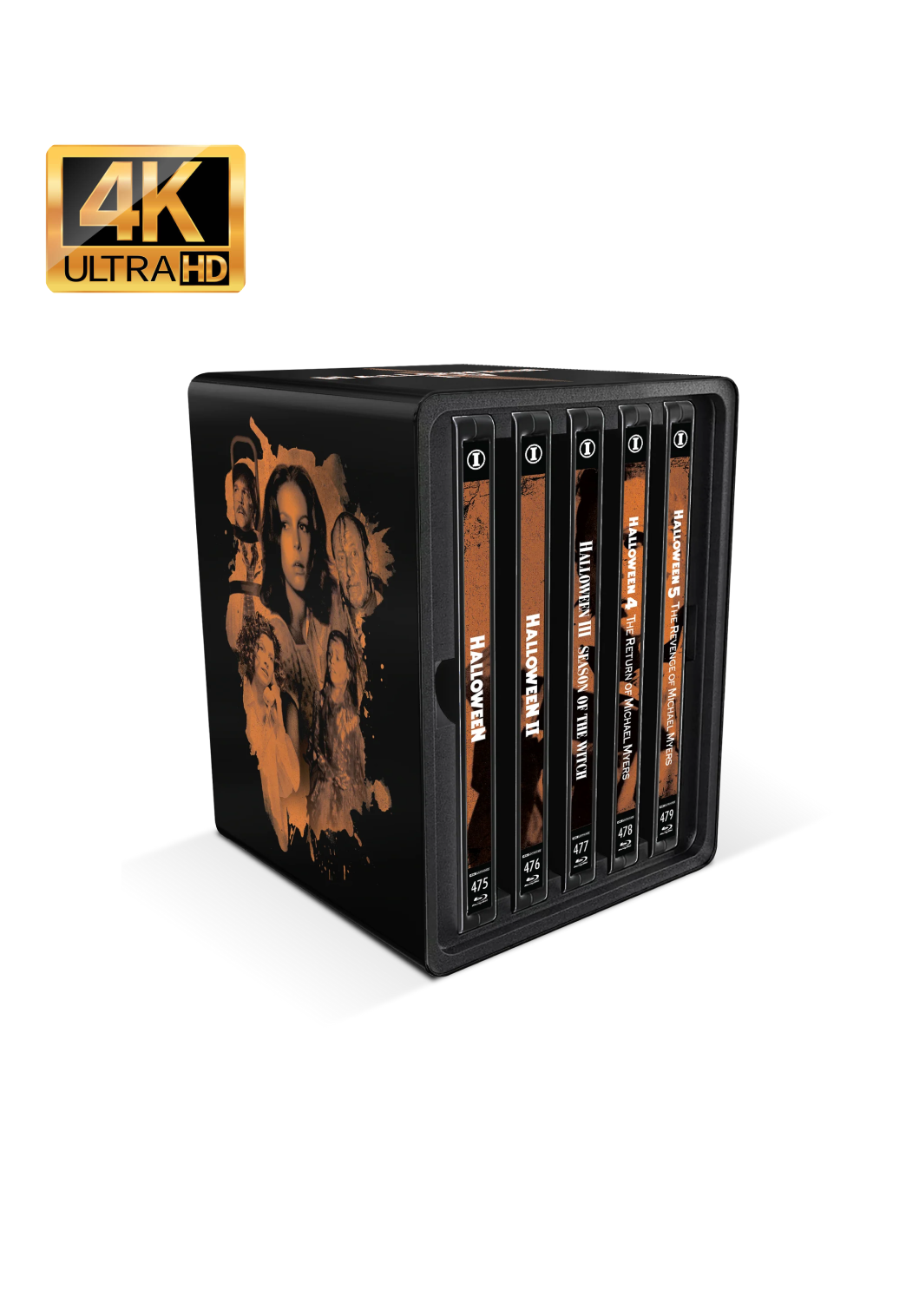 Halloween I - V (1978 - 1989) - 4K UHD + Blu-ray - Limited Edition SteelBook Library Collection - Imprint Collection #475 - 479
