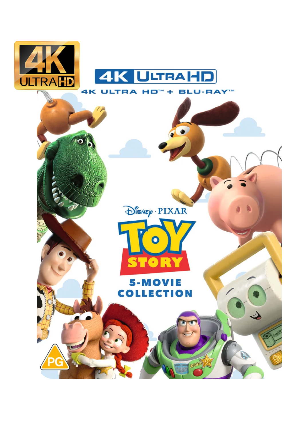 Toy Story 1 to 5 4K Ultra HD + Reg B Blu-Ray - UK Import