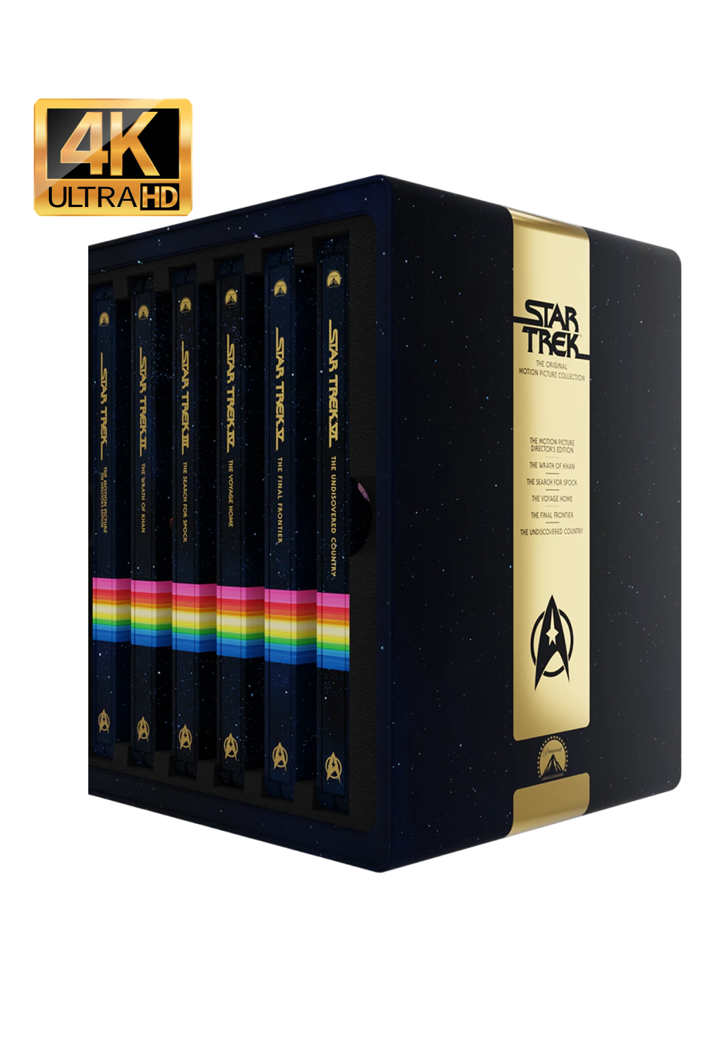 Star Trek - The Original Motion Picture Collection Library Case (1-6) 4K Ultra HD + Blu-Ray [Region Free] - UK Import