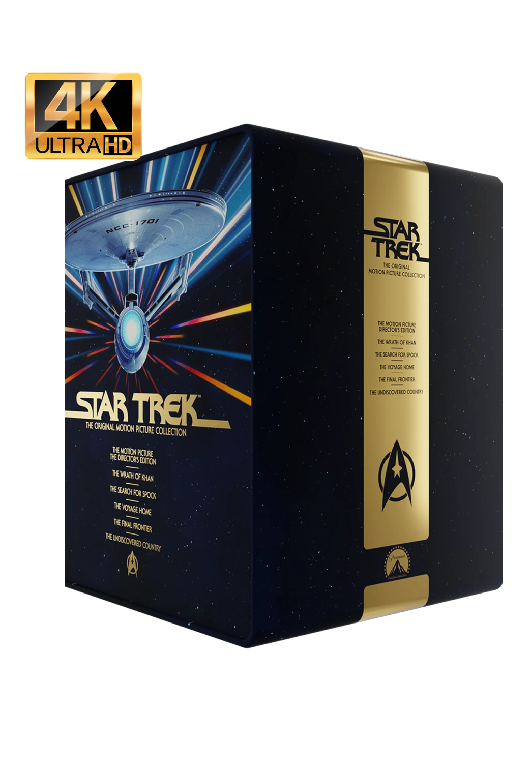 Star Trek - The Original Motion Picture Collection Library Case (1-6) 4K Ultra HD + Blu-Ray [Region Free] - UK Import