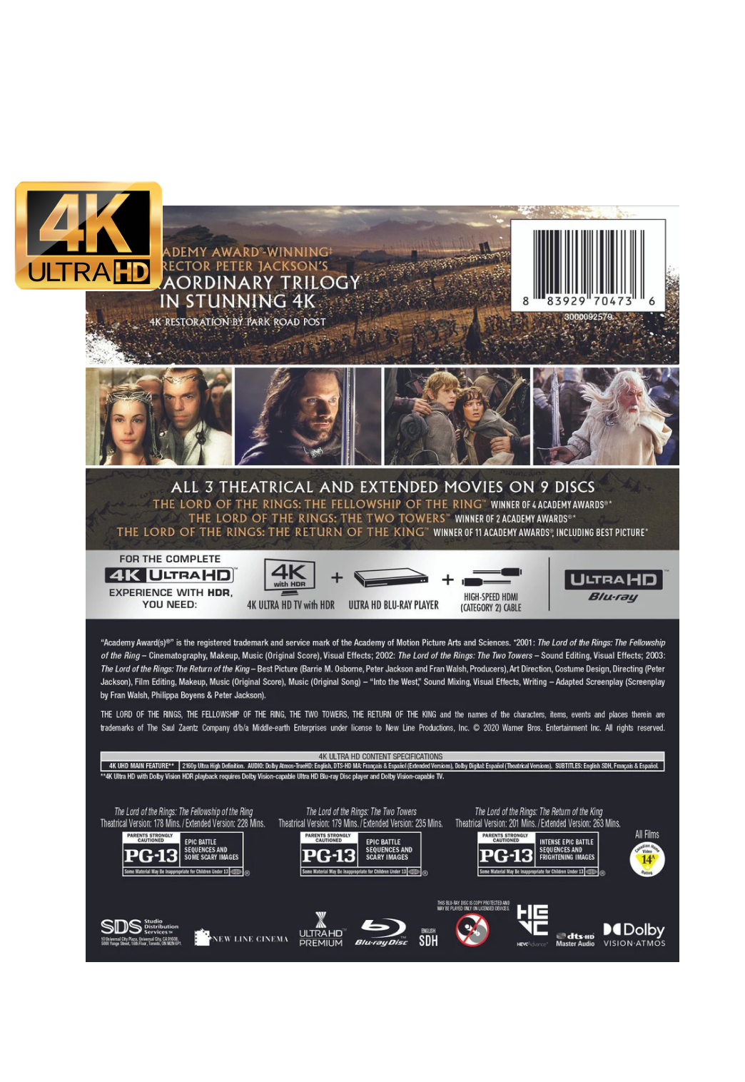 The Lord of the Rings: The Motion Picture Trilogy (4K)