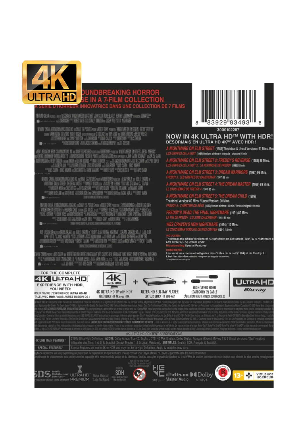 A Nightmare on Elm Street: 7-Film Collection (4K)