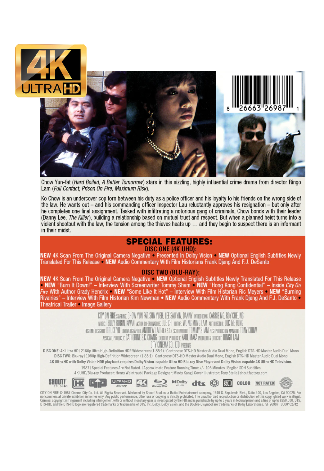City on Fire (1987) - Limited Edition Steelbook (4K-UHD)