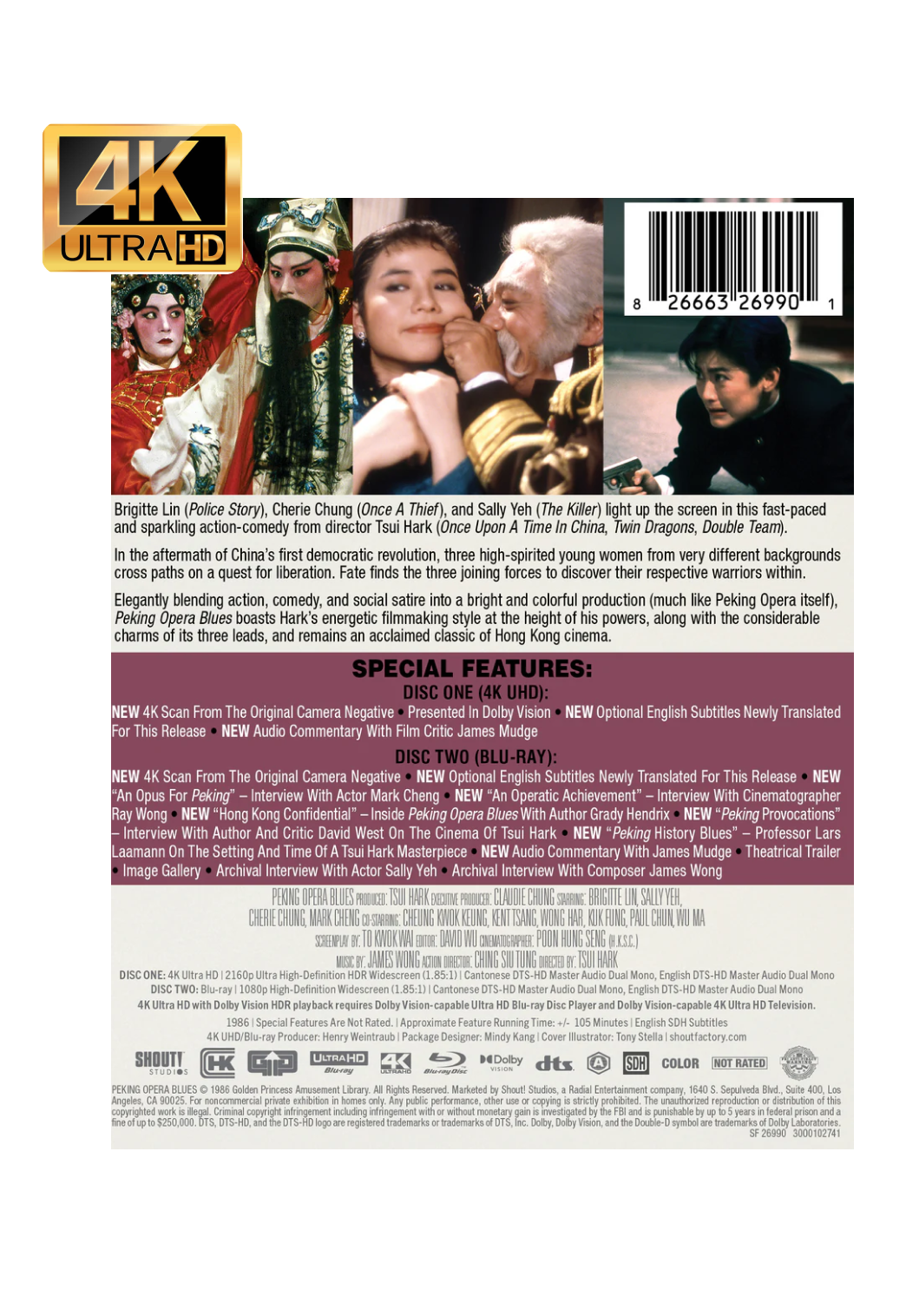 Peking Opera Blues - Limited Edition Steelbook (4K-UHD)