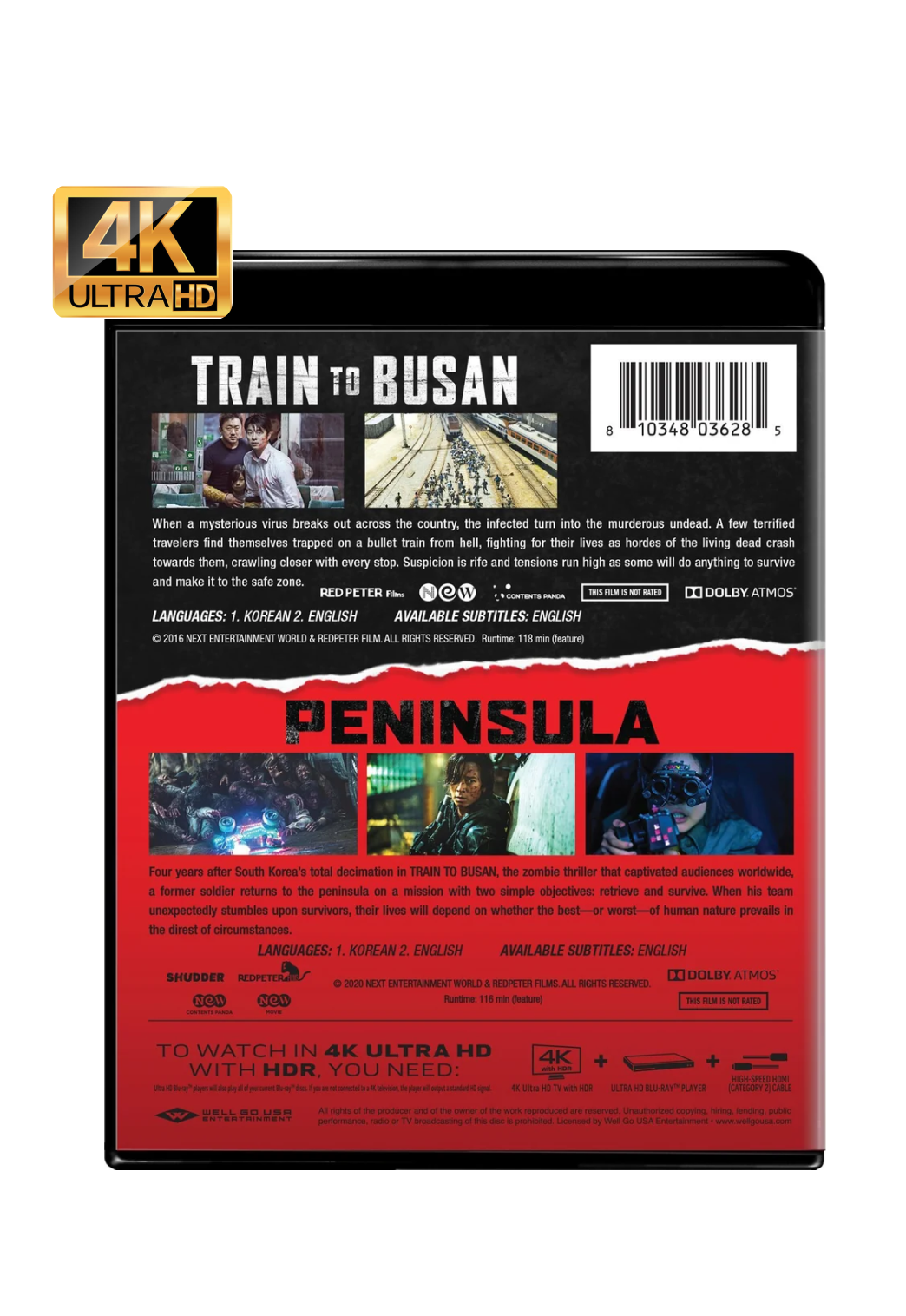 Train to Busan / Train to Busan Presents: Peninsula – 2-Movie Collection (4K)