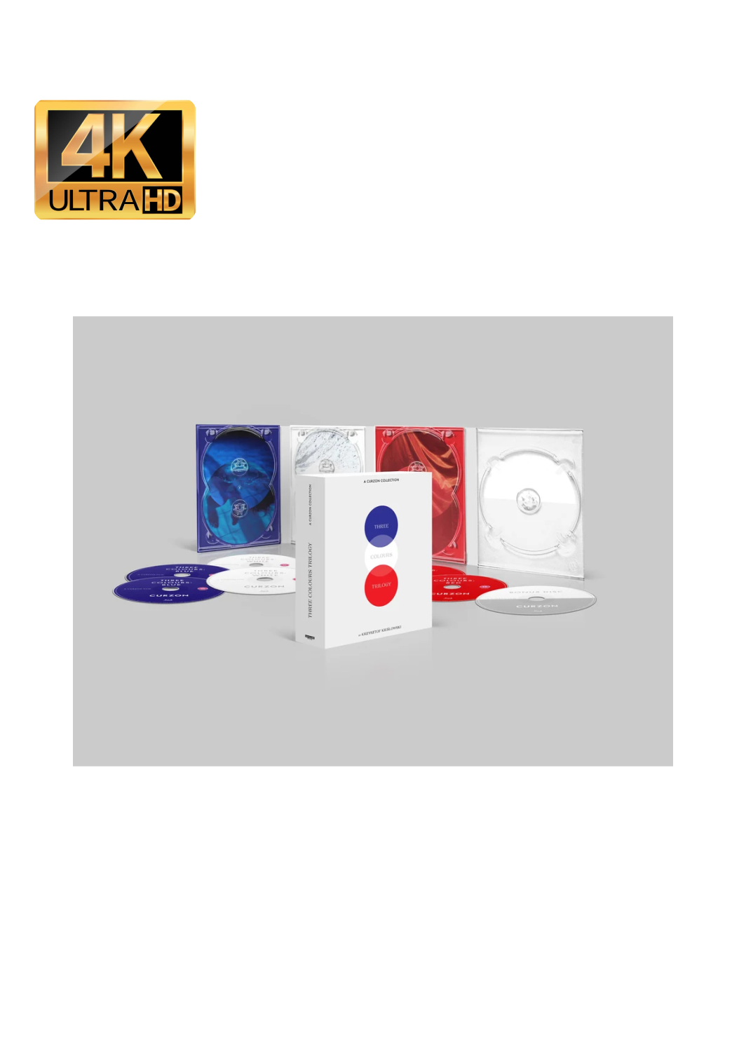 The Three Colours Trilogy - Blue / White / Red 4K Ultra HD + Reg B Blu-Ray - UK Import