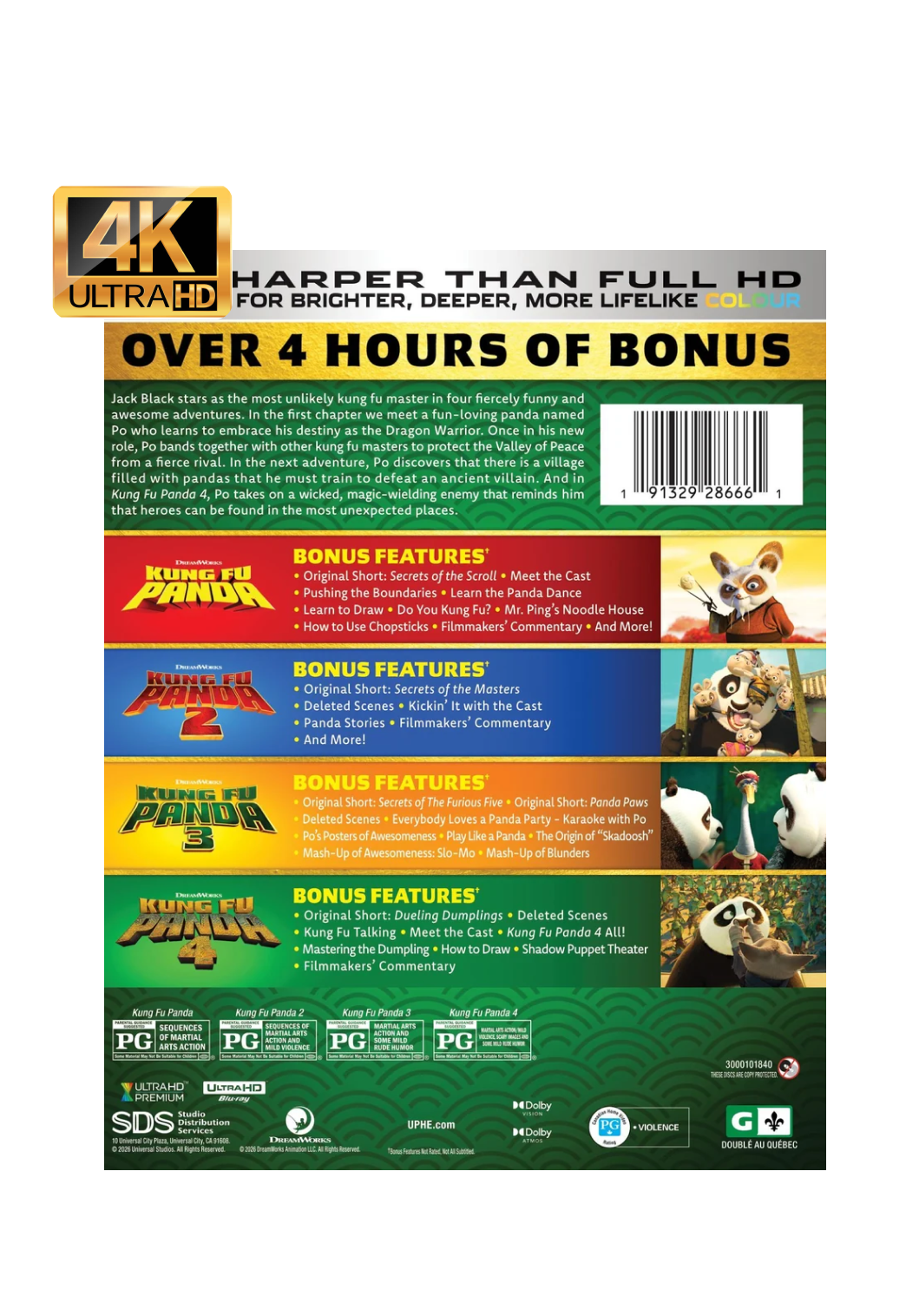 Kung Fu Panda: 4-Movie Collection (4K)