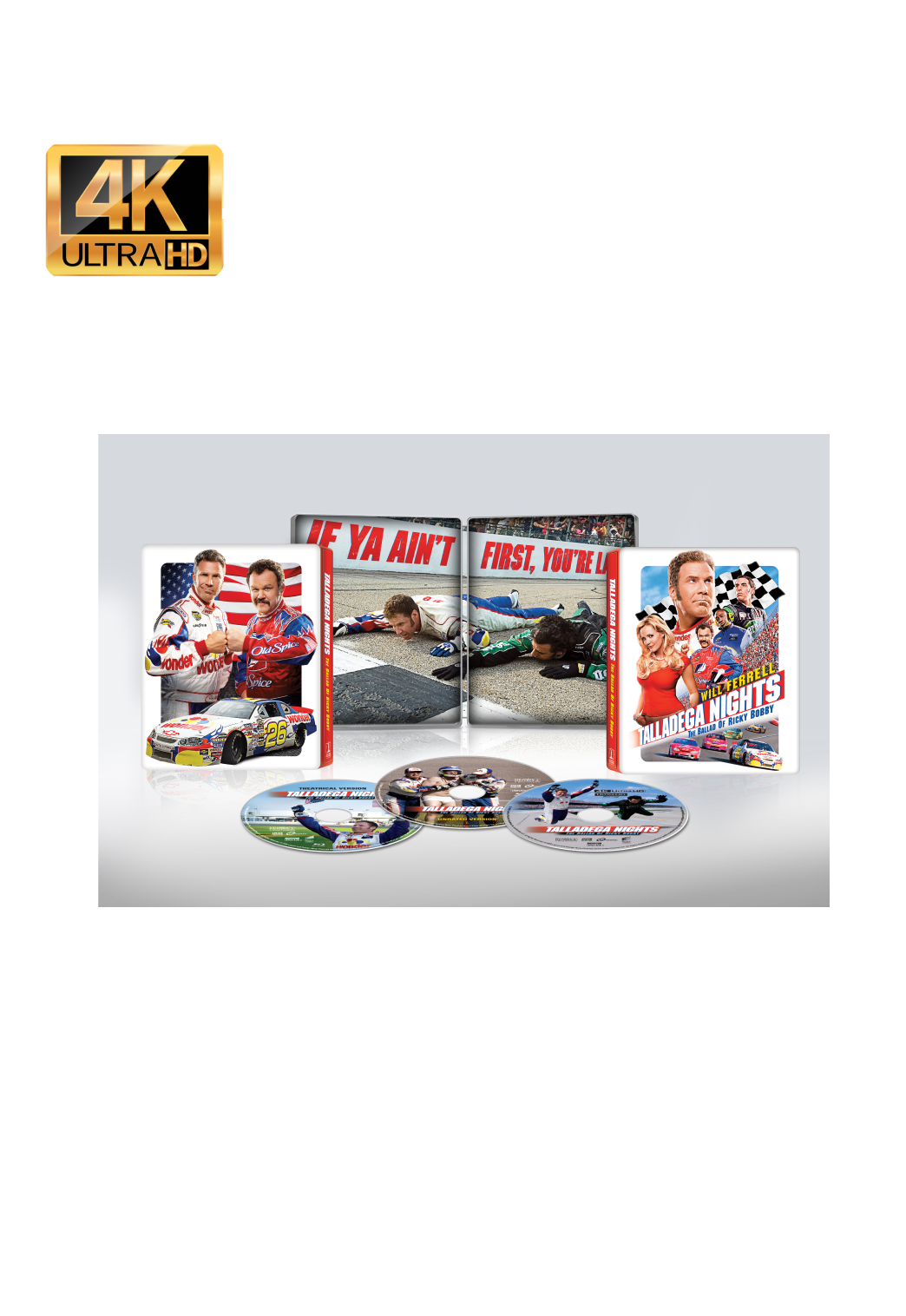 Talladega Nights: The Ballad of Ricky Bobby (4K Ultra HD + Reg B Blu-ray) - Italy Import with Eng audio and subtitles