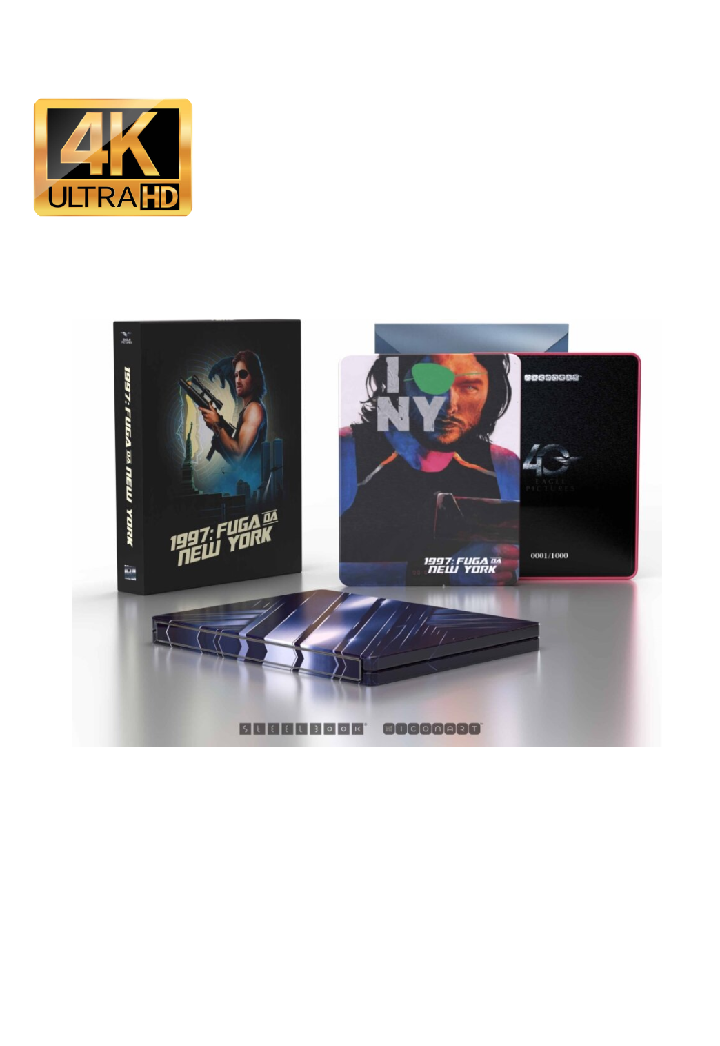 1997: Escape From New York (4K UHD + Reg B Blu-Ray) - Italy Import with Eng Audio. No Eng Subtitles
