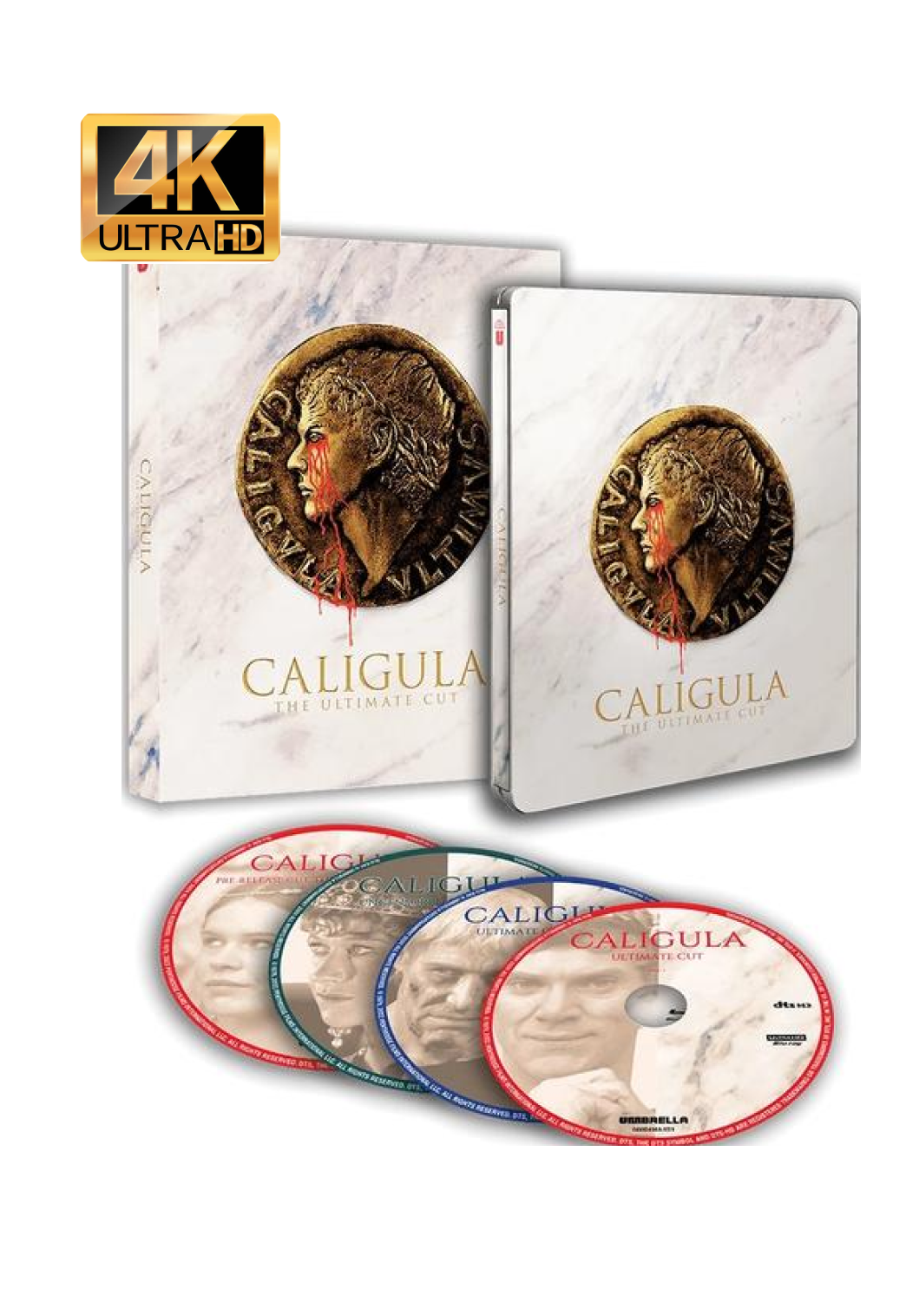 Caligula: The Ultimate Cut (1980) (4K UHD + 3 Blu-ray) – SteelBook
