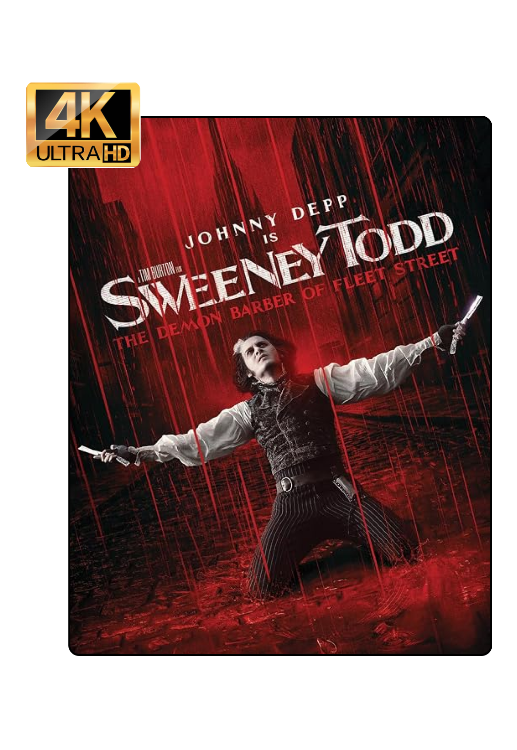 Sweeney Todd: The Demon Barber of Fleet Street (LE Steelbook) (4K UHD + BD + Digital)