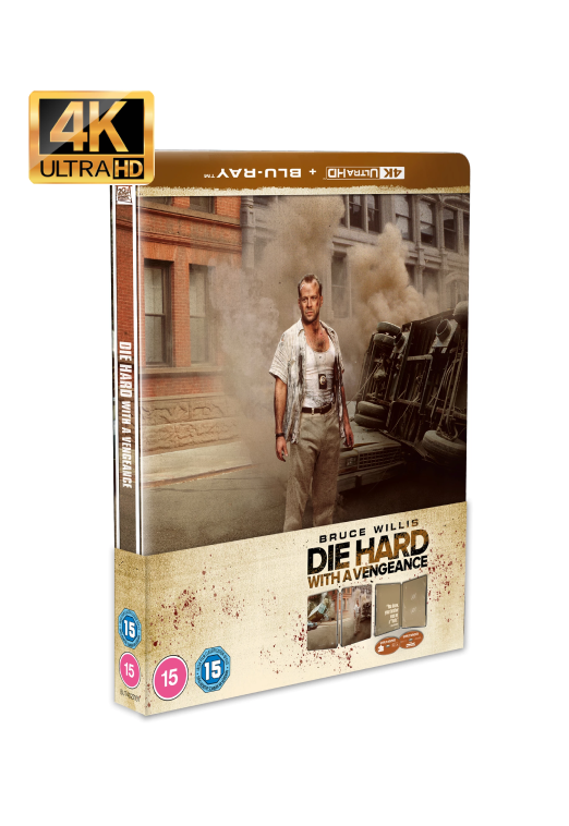 Die Hard 3 - Die Hard With A Vengeance Limited Edition Steelbook 4K UHD + Blu-ray [Region Free] - UK Import