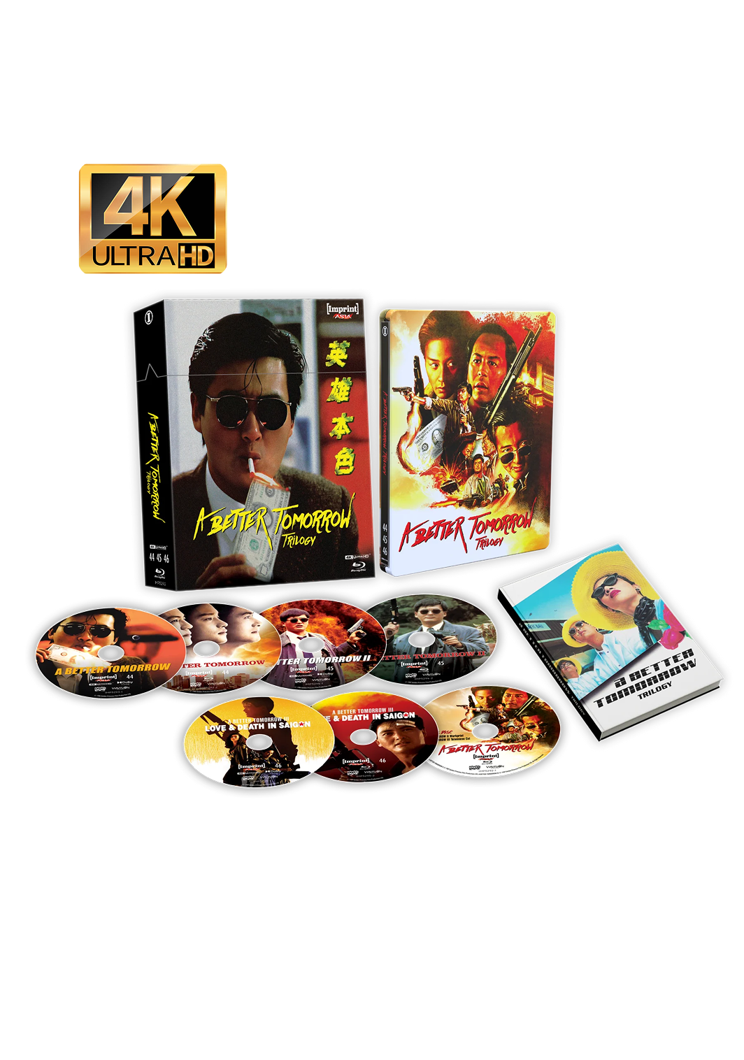 A Better Tomorrow Trilogy (1986 - 1989) - 4K UHD + Blu-ray SteelBook + Hardcover Booklet in Limited Edition Hardbox