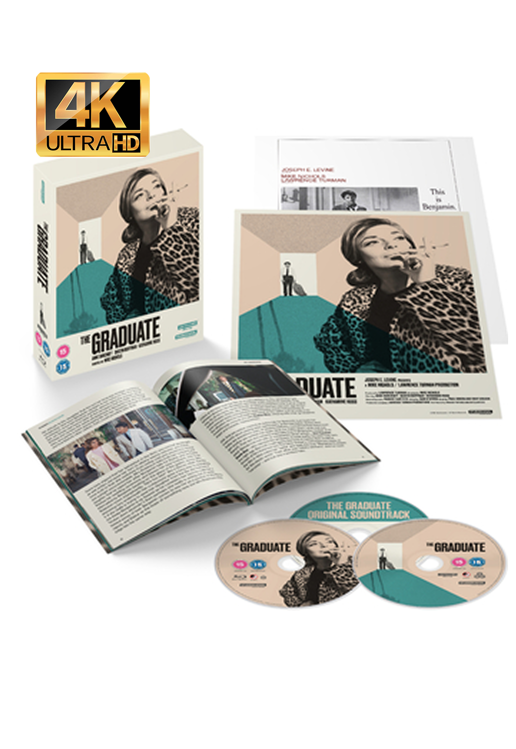 The Graduate Limited Collectors Edition 4K Ultra + Blu-Ray Region B - UK Import